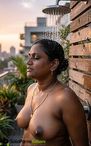 Nude Rooftop Shower