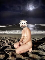 Ancora nuda in spiaggia