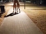 Serata lesbo per le nostre mogli nude al parco