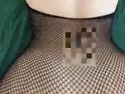 POV - Moglie in calze a rete scopata con plug anale