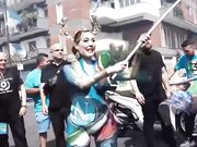 Festa scudetto Napoli Paola Saulino nuda per strada