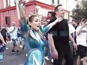 Festa scudetto Napoli Paola Saulino nuda per strada