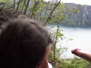 Pompino con ingoio al lago fidanzata italiana