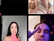 Bibi Santi e Debora sbatacchiano le tettone in live IG