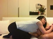 Bocchino con ingoio al fidanzato in webcam