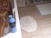 Fidanzata nuda in bagno