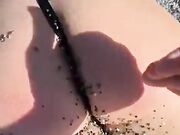 Culo moglie in spiaggia