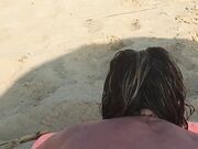 Moglie Bbw masturbata in spiaggia