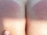 Moglie Bbw masturbata in spiaggia