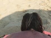 Moglie Bbw masturbata in spiaggia