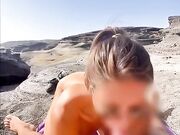 Pompino e scopata in spiaggia coppia nudista
