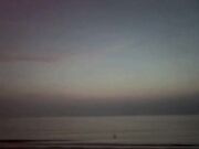 Pompino in spiaggia al tramonto
