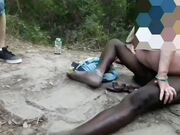Mia moglie con il Senegalese con i guardoni che si sega