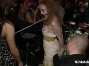 Extreme public anal and DP gangbang