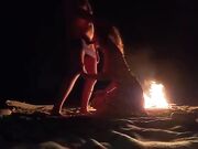 Trio all'aperto moglie italiana