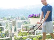 Rebecca Volpetti e Billie Star scopata lesbo e trio FFM