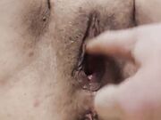 Jerking off my stepmom's pussy