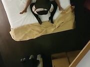 Pompino allo specchio moglie in lingerie