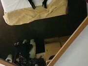 Pompino allo specchio moglie in lingerie