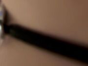 Plug in culo, dildo in figa e cazzo in bocca