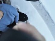 Pompino in macchina in montagna coppia italiana