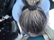 Pompino in macchina in montagna coppia italiana