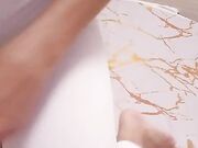 Ditalino in collant con sculacciate a pecora