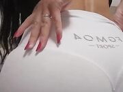 Ditalino in collant con sculacciate a pecora