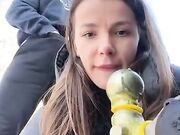 Lo prende nel culo sulla neve