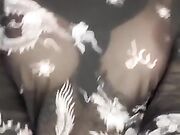 Body trasparente famosa bionda tatuata