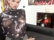 Body trasparente famosa bionda tatuata