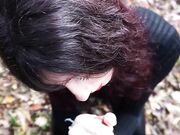 Pompino all'aperto moglie incinta