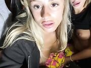 Guardone segato e spompinato da due lesbiche