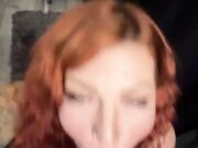 Rossa italiana tatuata pompinara