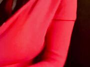 Sexy strip moglie in lingerie rossa