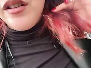 Scopata in piedi all'aperto e sborrata in faccia