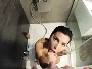 Fidanzata italiana fica scopata in doccia