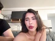 Giovane coppia italiana in live