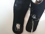Massive cum explosion on Vans insoles