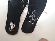 Massive cum explosion on Vans insoles
