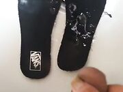 Massive cum explosion on Vans insoles