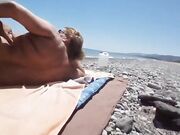 Scopata in spiaggia coppia italiana in vacanza