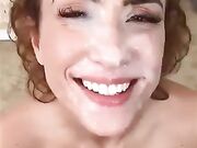 Elena Rossini sborrata in faccia