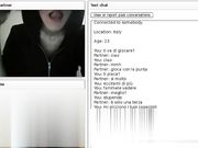 Bella ragazza veneziana fa segare sconosciuto in webcam