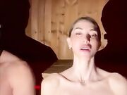 Coppia italiana scopa in sauna - amatoriale