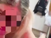 Pompino moglie bionda sborrata in bocca Pov