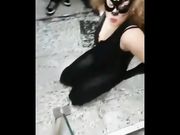 Twerking Catwoman sexy a carnevale