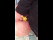 La troia gode col mio cazzo e una banana nella fica