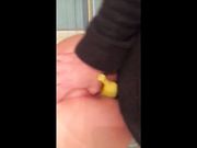 La troia gode col mio cazzo e una banana nella fica