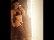 Selfie bella ragazza italiana in intimo